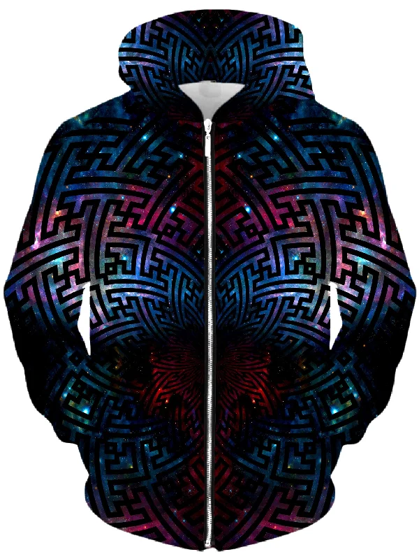 Sacred Sayagata Galaxy Unisex Zip-Up Hoodie Hoodie with Button Classic Timeless