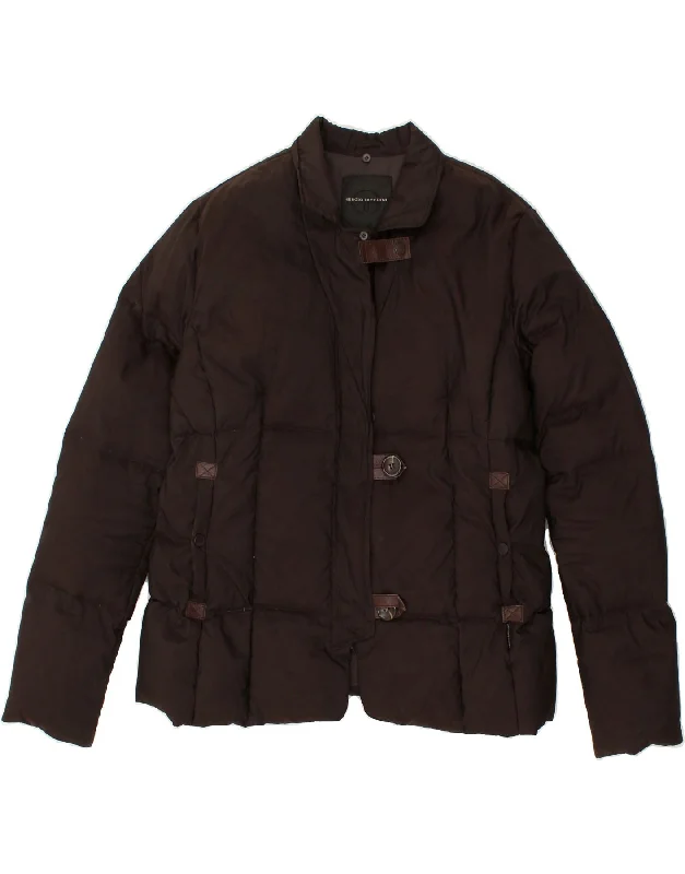 SERGIO TACCHINI Womens Padded Jacket IT 50 XL Brown Polyamide Jacket Blazer Coat