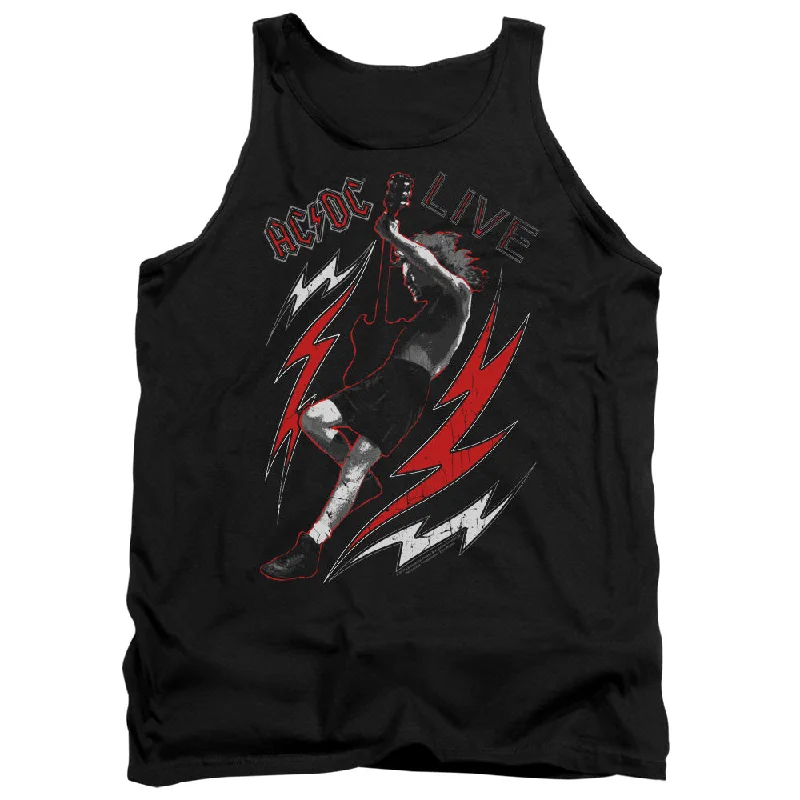 AC/DC Impressive Tank Top, Angus Plays Guitar flowy tank top