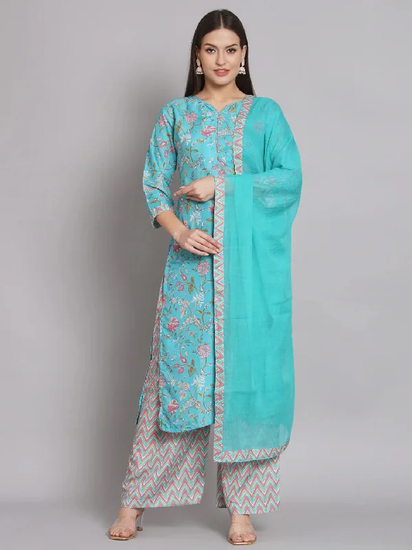 Sky Blue Trendy Elementary Designer Readymade Pant Suit With Embroidery Work Classic Flared Pants Sky Blue Trendy Elementary Designer Readymade Pant Suit With Embroidery Work Classic Flared Pants