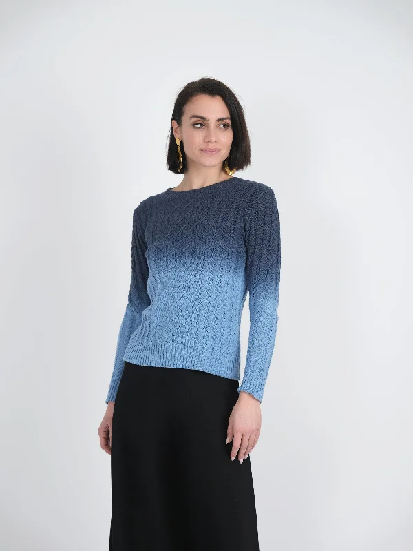 Spades Dip Dye Sweater Top Spandex Rayon Corduroy