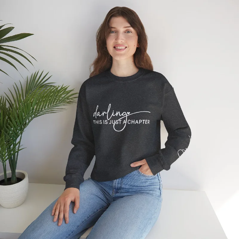Darling This Is Just a Chapter Women's Graphic Sweatshirt Hoodie with Belted Waist Structured Tailored