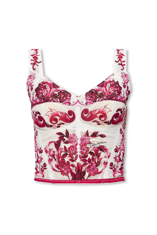 Dolce & Gabbana Printed tank top in WHITE - 38 activewear tank top