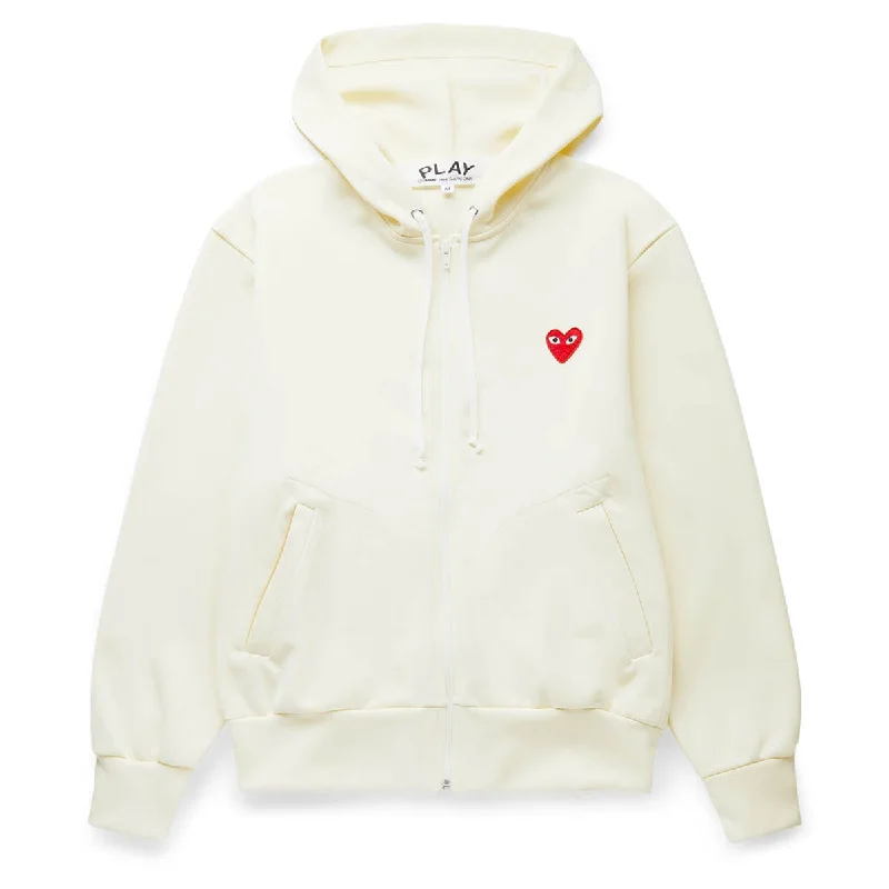 PLAY ZIP HOODED SWEATSHIRT Hoodie with Hem Fringe Bohemian Relaxed