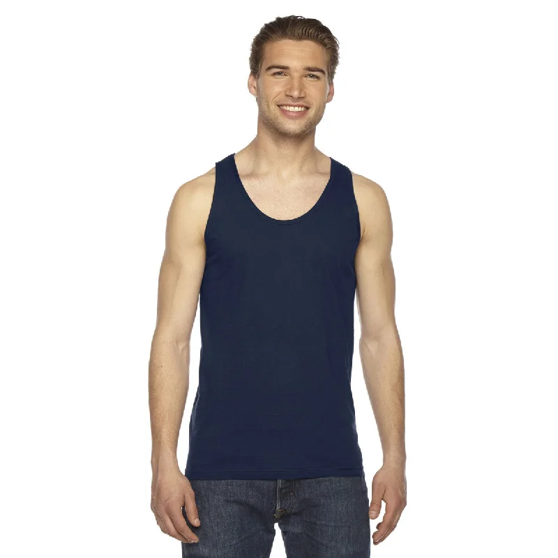 American Apparel Unisex Navy Fine Jersey Tank cherry red tank