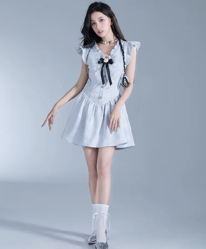 Little Flying Sleeve Princess Dress FRA0163 Tunics Vintage classic