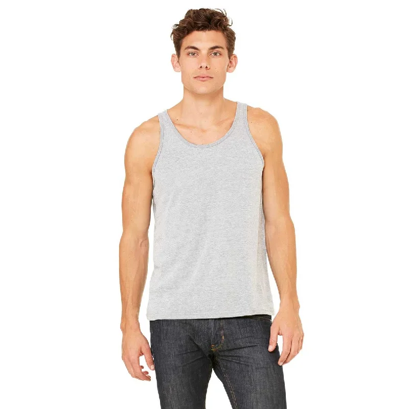Bella + Canvas Unisex Athletic Heather Jersey Tank charcoal tank top