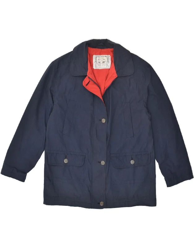 VINTAGE Womens Utility Jacket UK 16 Large Navy Blue Wool Fabric Cashmere Fabric Tweed Fabric VINTAGE Womens Utility Jacket UK 16 Large Navy Blue Wool Fabric Cashmere Fabric Tweed Fabric