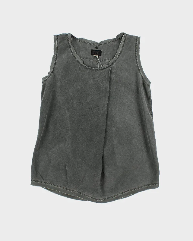 Diesel Grey Tank Top - S cropped tank top