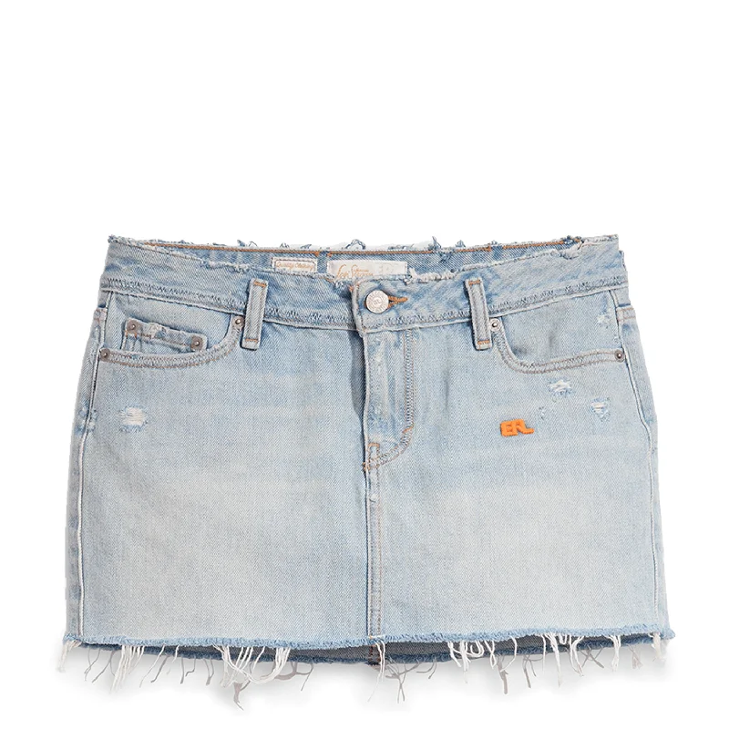 X LEVIS WOMEN'S MINI SKIRT pleated skirt texture