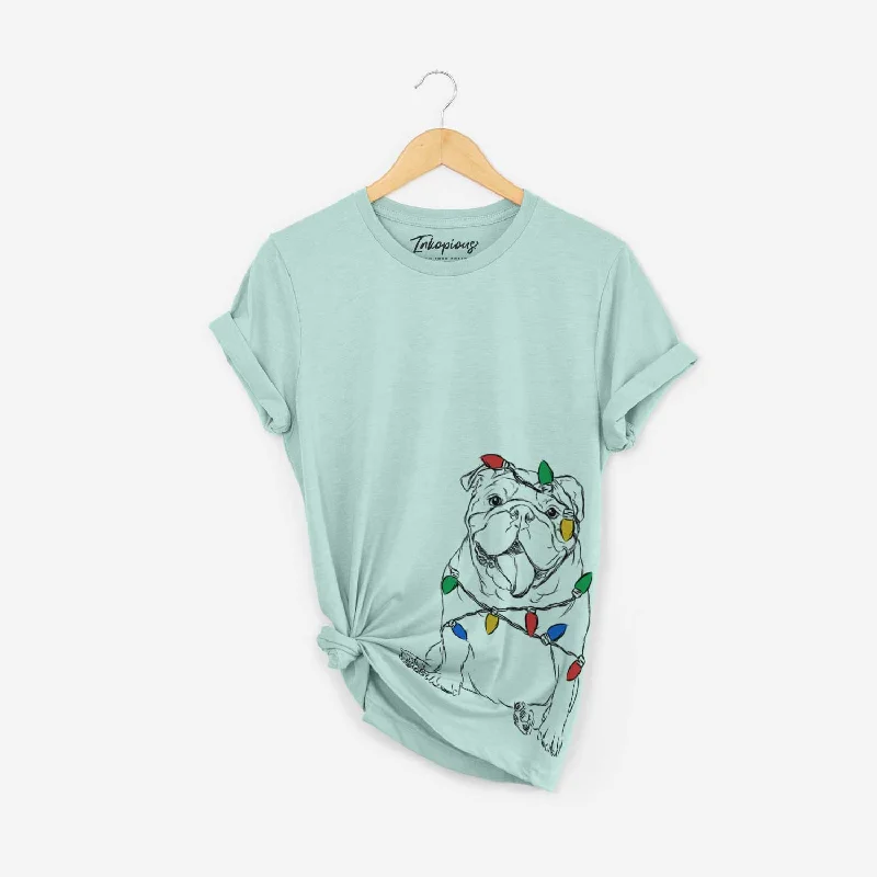 Christmas Lights Tank the English Bulldog - Unisex Crewneck workout tank top
