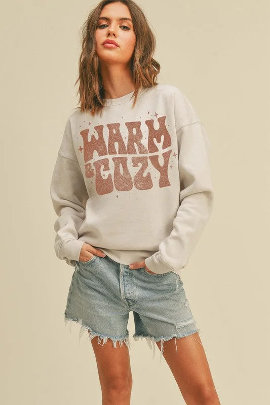 Warm and Cozy Graphic Sweater Neon Metallic Matte