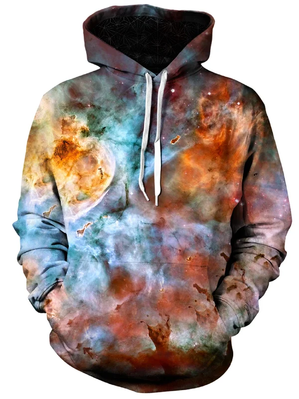 Abstracted Nebula Unisex Hoodie Hoodie with Embroidery Detailed Premium