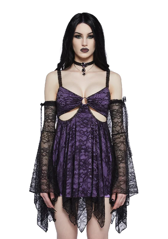 Ethereal Elegance Dress And Gloves Set Tunics Ceremony elegant