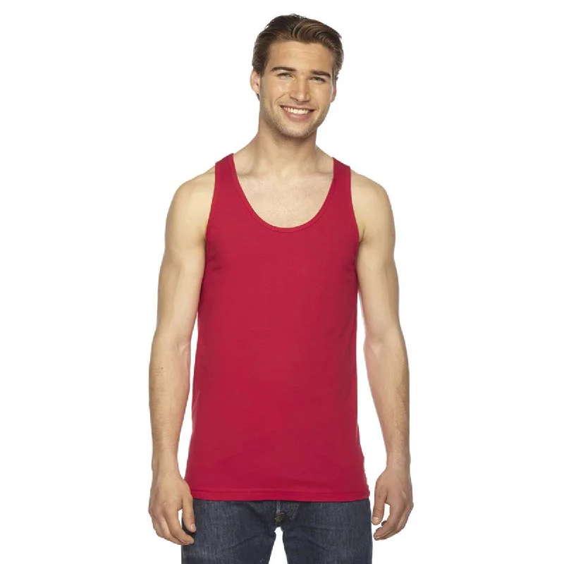 American Apparel Unisex Red Fine Jersey Tank flirty tank top