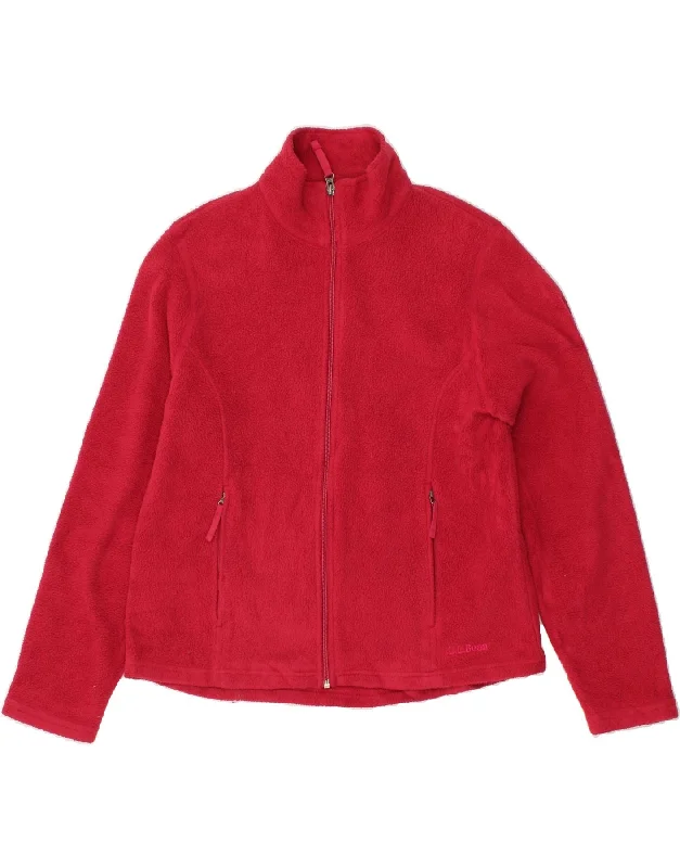 L.L.BEAN Womens Fleece Jacket UK 14 Medium Red Polyester Chenille Fabric Brocade Fabric Lace Fabric L.L.BEAN Womens Fleece Jacket UK 14 Medium Red Polyester Chenille Fabric Brocade Fabric Lace Fabric