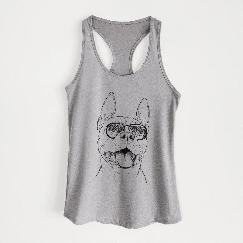 Wally the Pitbull - Women's Racerback Tanktop fitted tank top