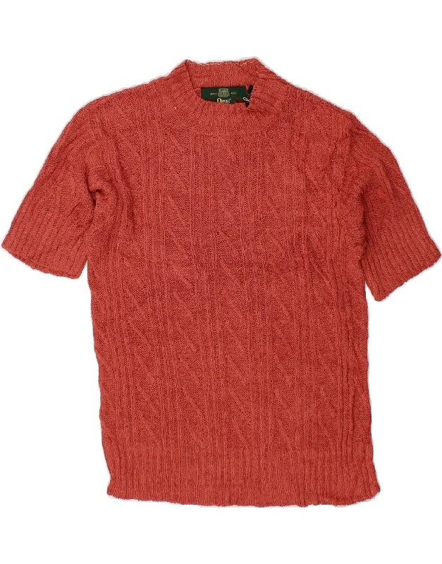 ORVIS Womens Short Sleeve Turtle Neck Jumper Sweater UK 14 Medium Red Silk Sweater Knitwear Pullover ORVIS Womens Short Sleeve Turtle Neck Jumper Sweater UK 14 Medium Red Silk Sweater Knitwear Pullover