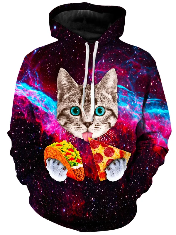 Pizza Taco Cat Hoodie Hoodie with Hem Lace Feminine Delicate