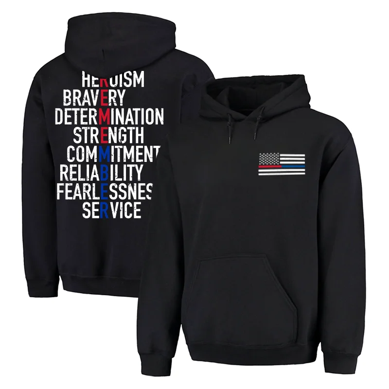 Hoodie - Dual Line Remember Hoodie with Longline Fit Extended Stylish