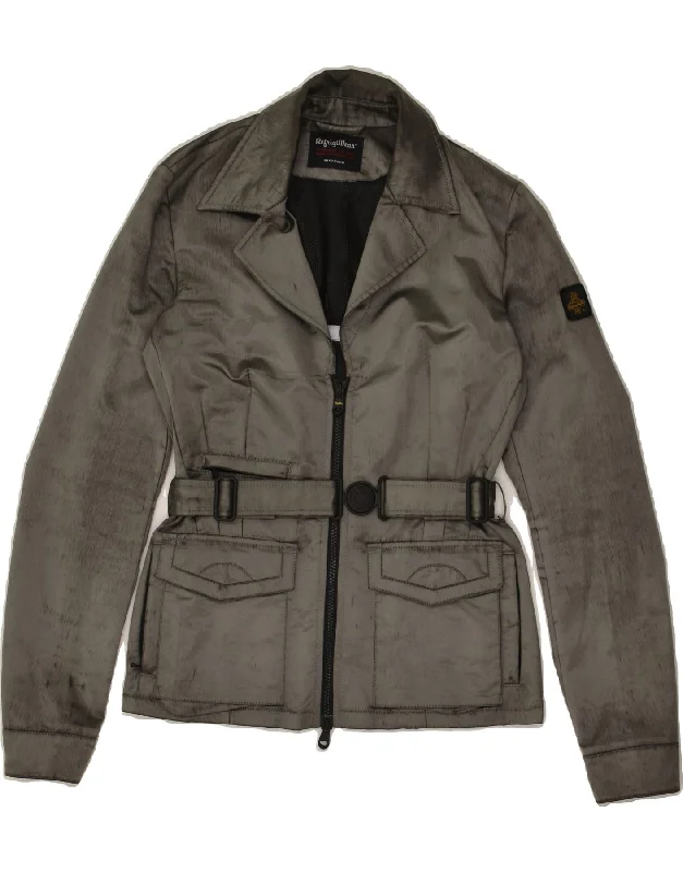 REFRIGIWEAR Womens Utility Jacket IT 42 Medium Grey Polyamide Fleece Fabric Down Fabric Feather Fabric REFRIGIWEAR Womens Utility Jacket IT 42 Medium Grey Polyamide Fleece Fabric Down Fabric Feather Fabric