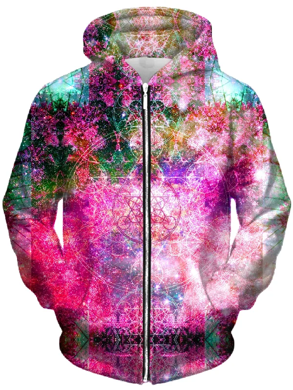 Pineal Metatron Galaxy Unisex Zip-Up Hoodie Hoodie Crop Top Short Trendy
