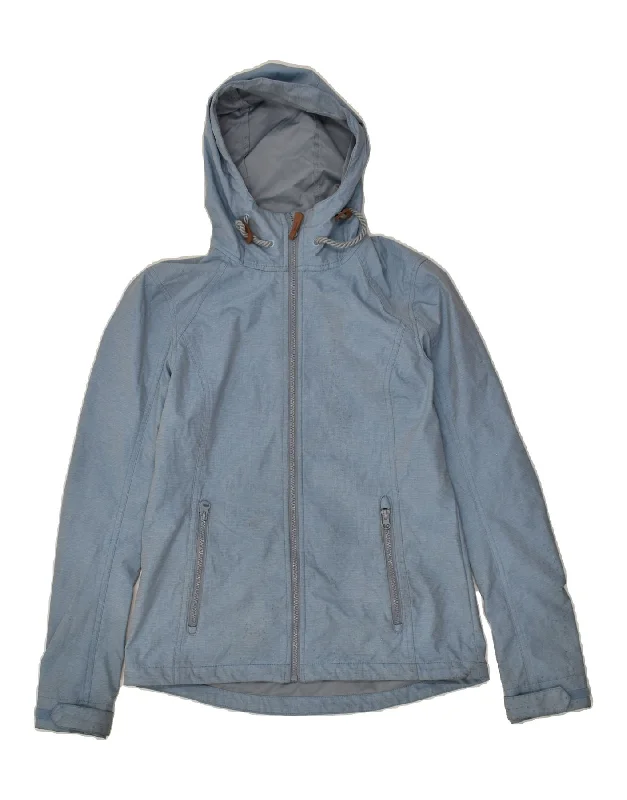 MOUNTAIN WAREHOUSE Womens Hooded Rain Jacket UK 10 Small Blue Polyester Mesh Jacket Canvas Jacket Denim Jacket MOUNTAIN WAREHOUSE Womens Hooded Rain Jacket UK 10 Small Blue Polyester Mesh Jacket Canvas Jacket Denim Jacket
