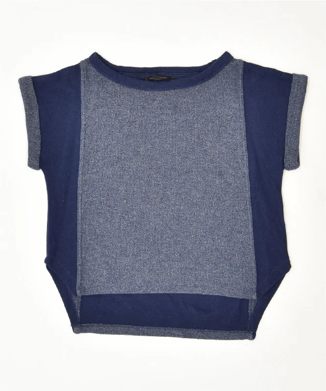 BANANA REPUBLIC Womens Vest Tank Top UK 6 XS Navy Blue Cotton chic tank top