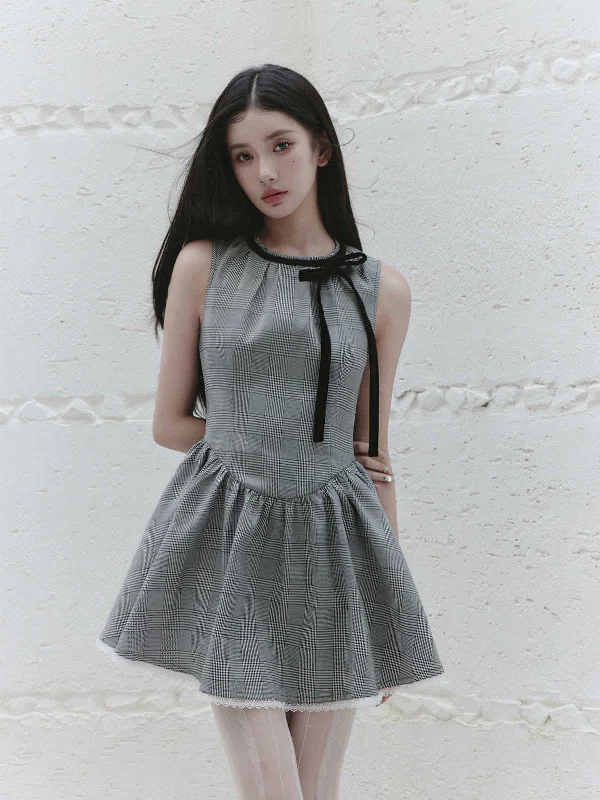 Holiday High-end All-match Gray Vest Dress FRA0238 Tunics Recommended stylist