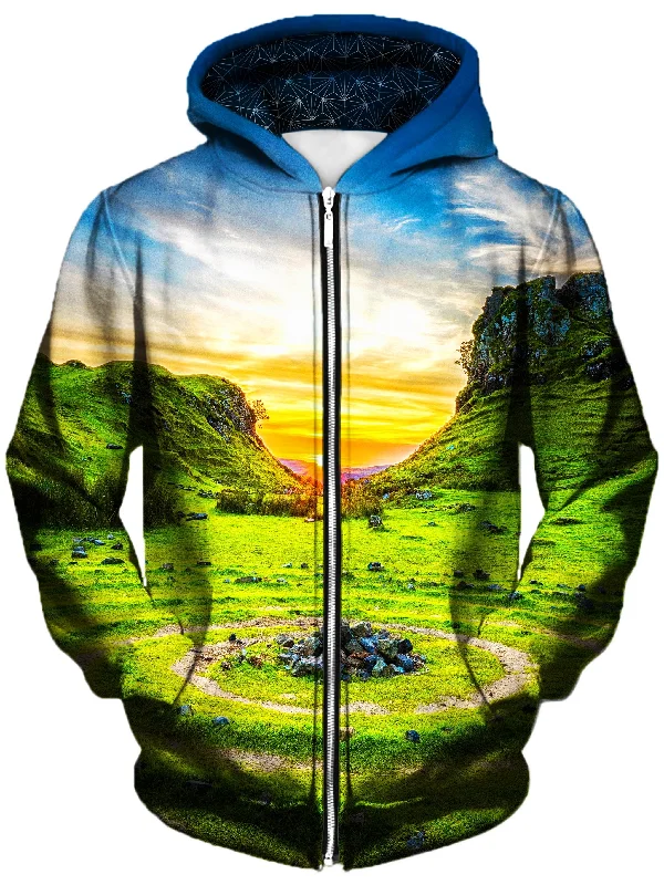 Serenity Unisex Zip-Up Hoodie Hoodie with Camouflage Military Edgy