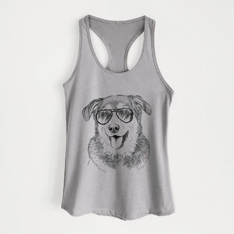 Lance the Lab/Shepherd Mix - Women's Racerback Tanktop comfortable tank top