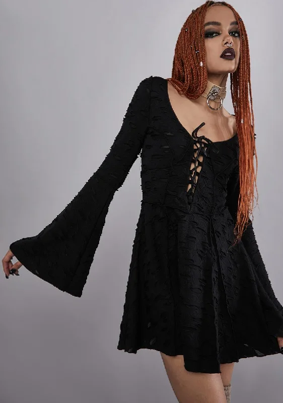 Beyond The Woods Bell Sleeve Dress Tunics Chic fashionable