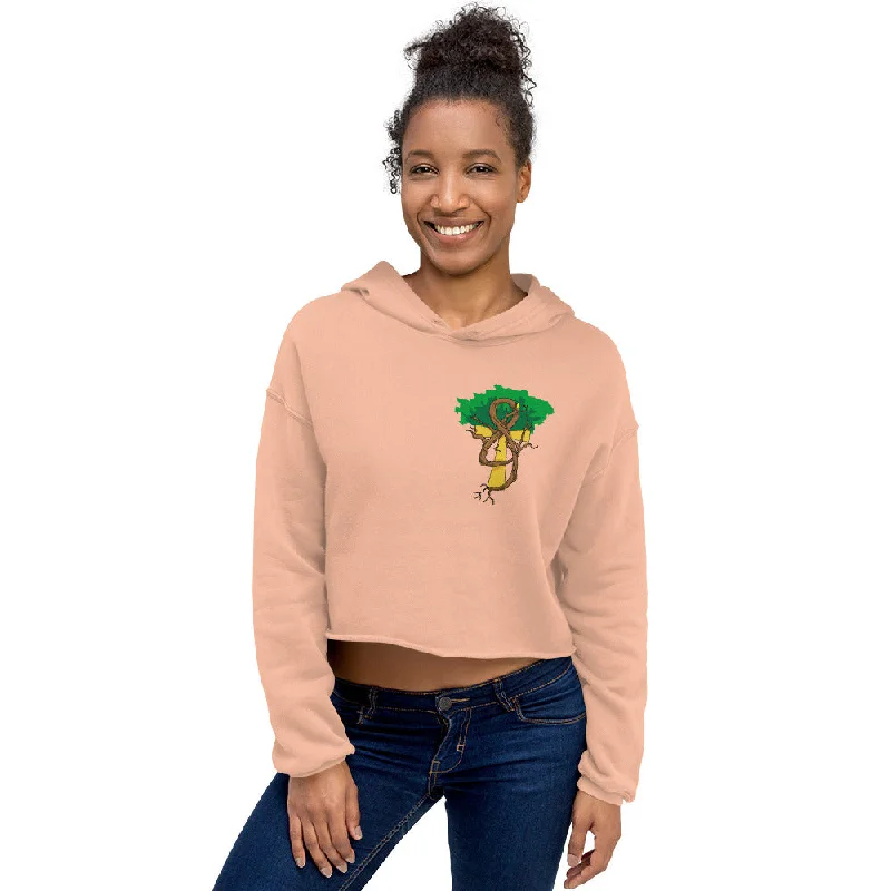 EyeAnkh "Melody" Women's Crop Hoodie Hoodie with Patch Decorative Personalized