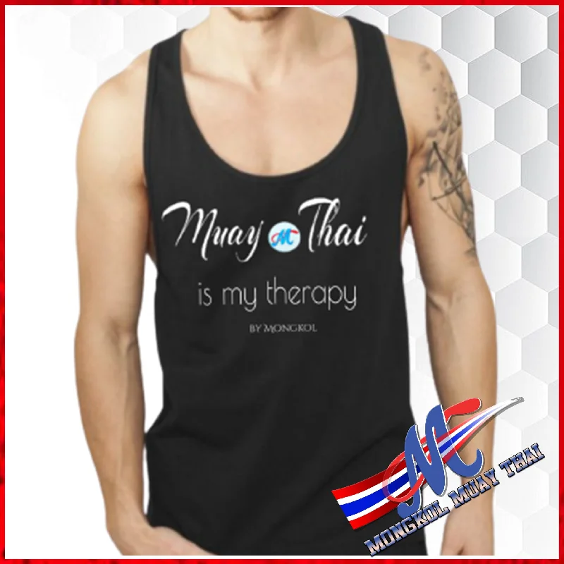 Mongkol Tank Top men, unisex  MUAYTHAI is my Therapy cropped tank top
