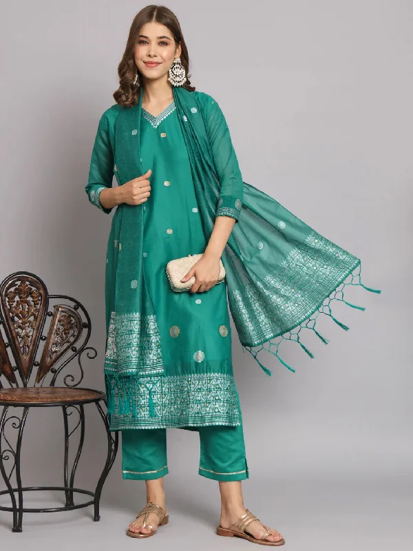 Rama Trendy Designer Readymade Pant Suit With Embroidery Work High-Waist Jeans
