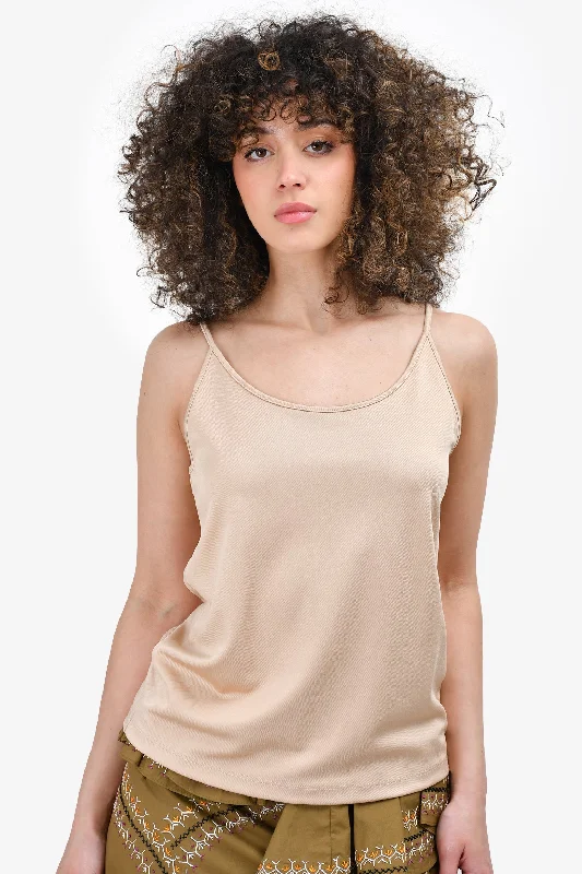 Burberry Beige Camisole Tank Top Size S open back tank
