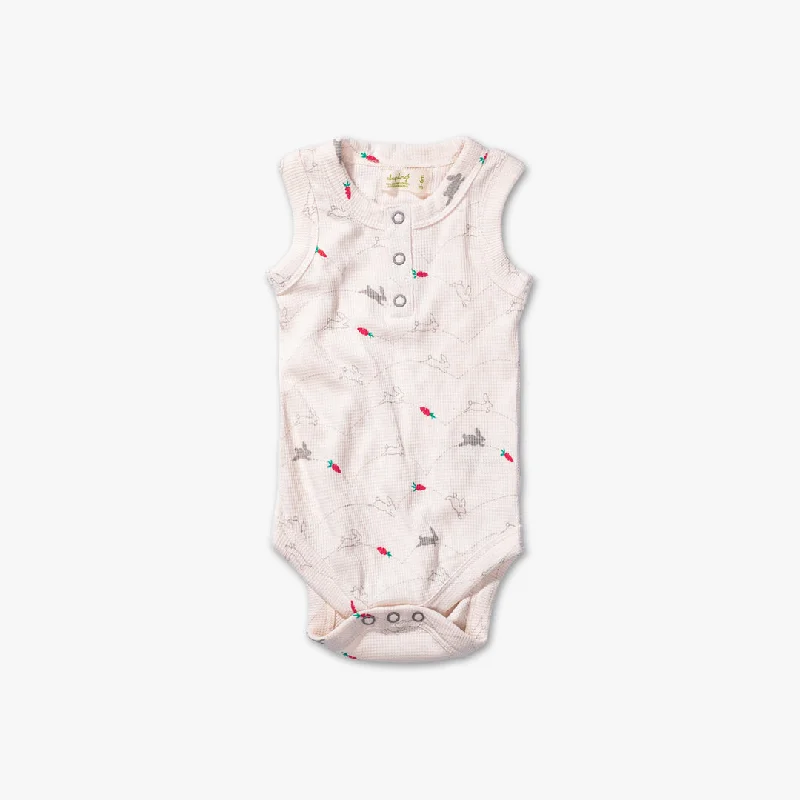 Bunnies Waffle Tank Bodysuit flirty tank top