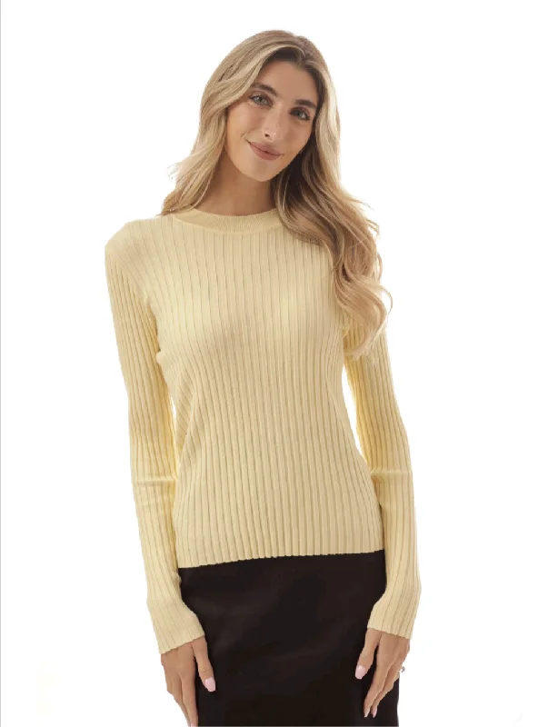 Paper Parachute Ribbed Crewneck Sweater Embroidered Appliqued Beaded