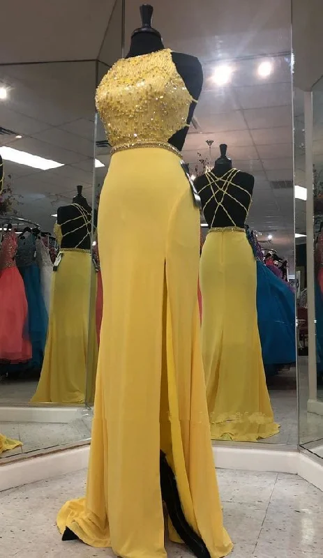 Exquisite Jewel Sleeveless Beading Prom Dress   cg6409