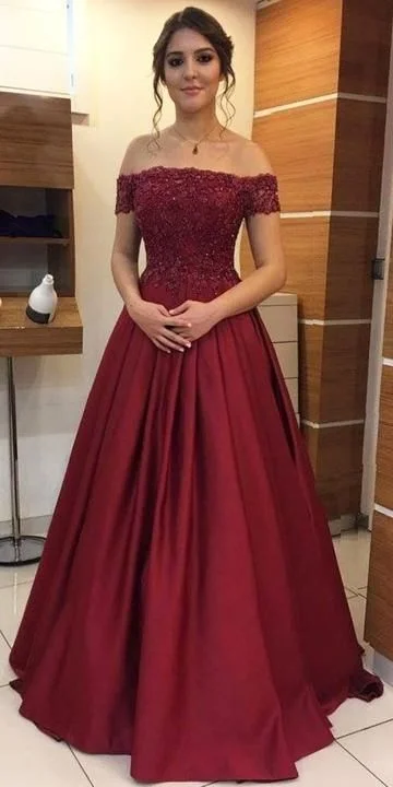 Off the Shoulder Appliqued Long Prom Dress School Dance Dress Fashion Winter Formal Dress cg6027 Off the Shoulder Appliqued Long Prom Dress School Dance Dress Fashion Winter Formal Dress cg6027