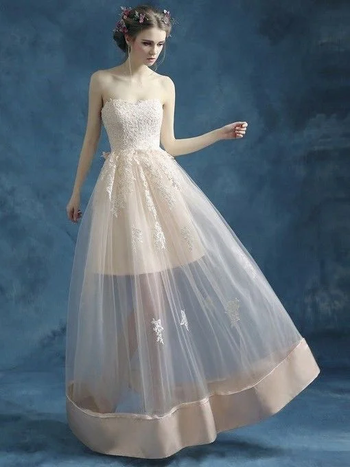 A-line Sweetheart Satin Tulle Floor-length Appliques Lace Perfect Prom Dresses cg6510 A-line Sweetheart Satin Tulle Floor-length Appliques Lace Perfect Prom Dresses cg6510