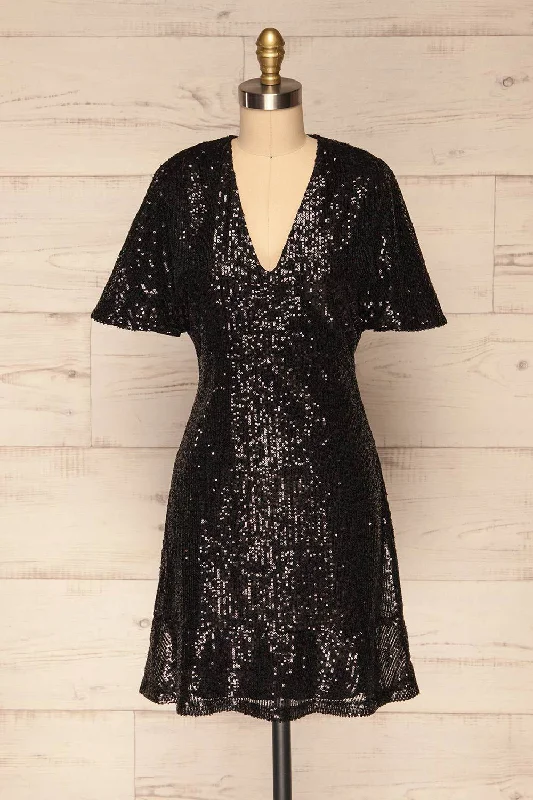 Biccari | Black Sequin Dress