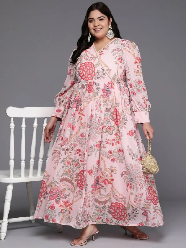 Ahalyaa Women's Traditional wear Ethnic Dress - Pink