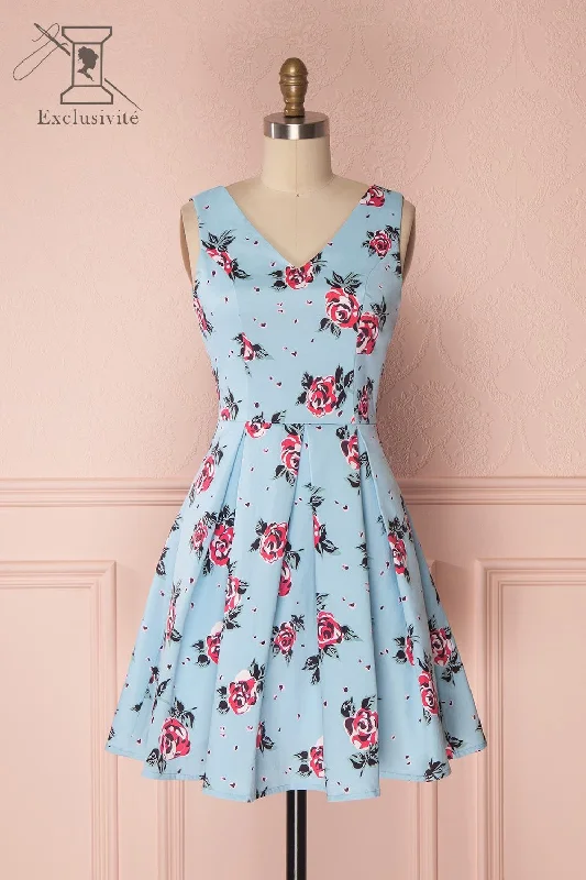 Berouria | Blue Floral Dress