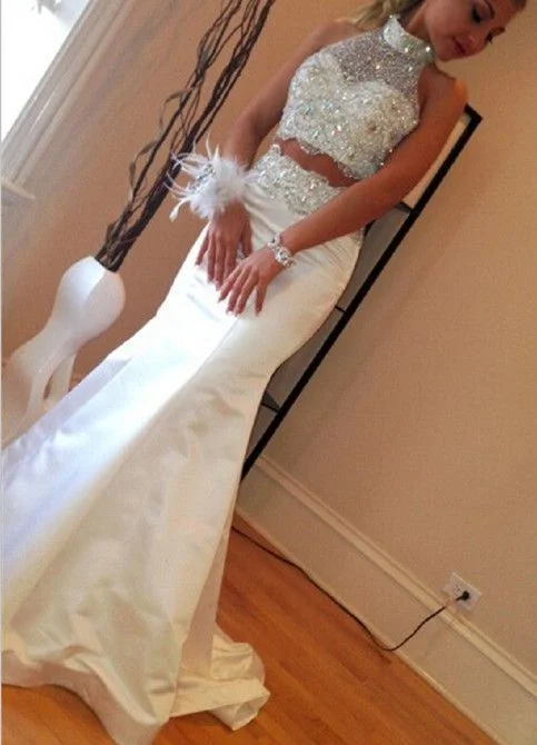 Two Piece Long Mearmaid Prom Dress  cg6433