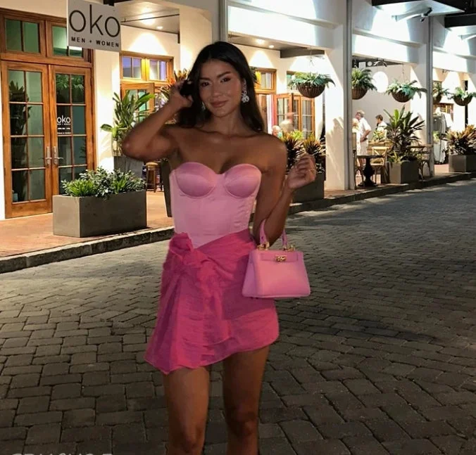 Charming Hot Pink Short Party Prom Dresses Sweetheart Ruffles Mini Sexy Summer Beach Cocktail Dress Evening Gowns Corset Back Charming Hot Pink Short Party Prom Dresses Sweetheart Ruffles Mini Sexy Summer Beach Cocktail Dress Evening Gowns Corset Back