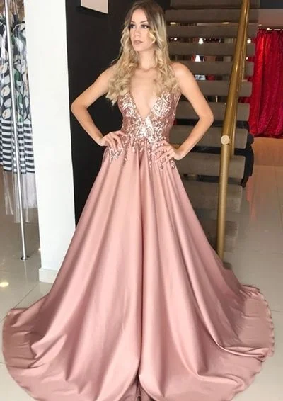 V Neck Spaghetti Straps Blush Sequins Lace Long Prom Dresses, Elegant Evening Dresses cg6702 V Neck Spaghetti Straps Blush Sequins Lace Long Prom Dresses, Elegant Evening Dresses cg6702
