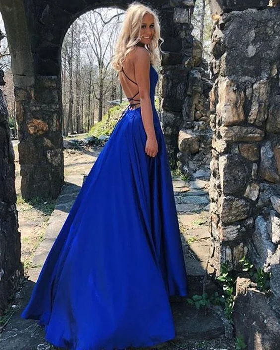 Prom Dresses Simple, Royal Blue Elastic Satin Prom Dresses with Spaghetti Straps Sexy Long Prom Gowns for Party cg6301 Prom Dresses Simple, Royal Blue Elastic Satin Prom Dresses with Spaghetti Straps Sexy Long Prom Gowns for Party cg6301