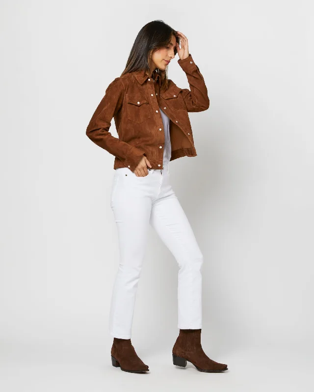 Western Jacket in Cognac Suede