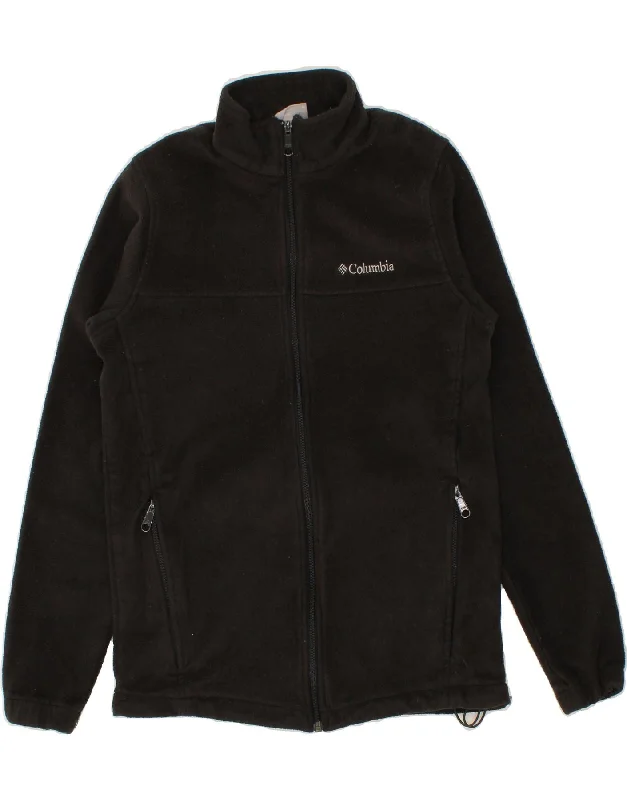 COLUMBIA Womens Fleece Jacket UK 14 Large Black Polyester